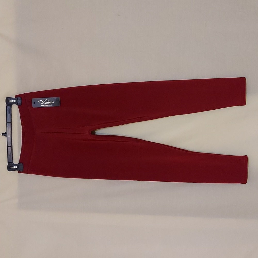 Victoria Collection Burgundy Fleece Lined Leggings